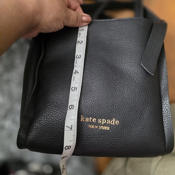 kate spade Black Pebbled Leather Crossbody Bag with Gold Logo - Picture 6 of 13